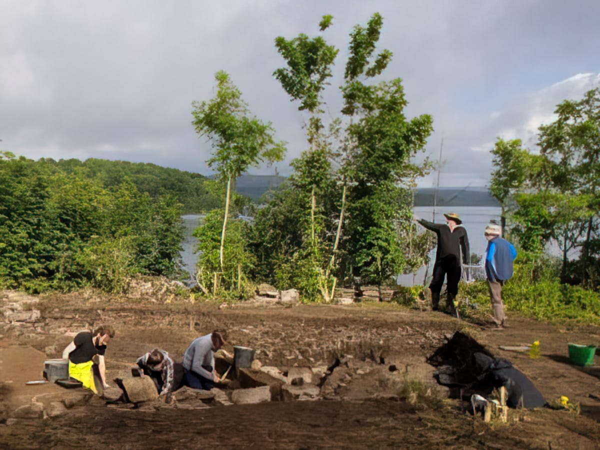 students doing excavation work