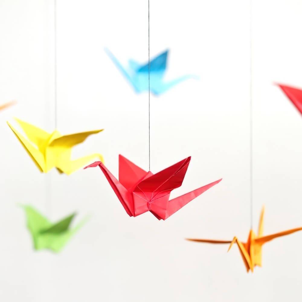 Origami of different colours