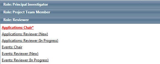 Screenshot of Research Portal